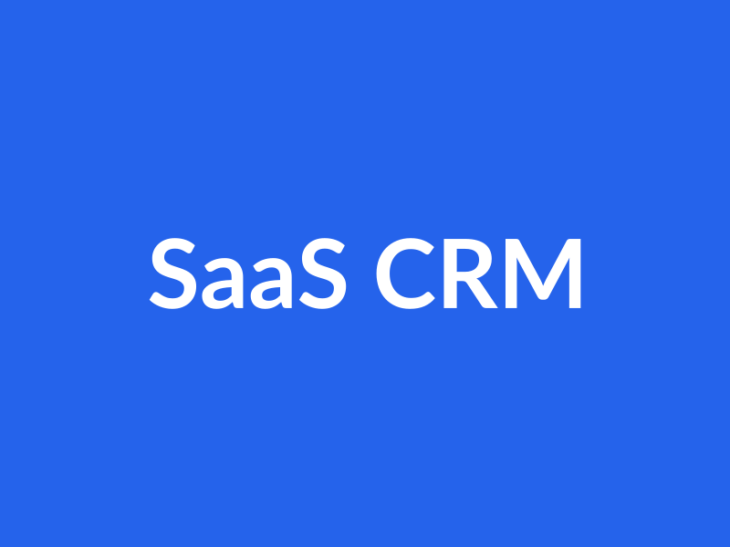 SaaS CRM Dashboard